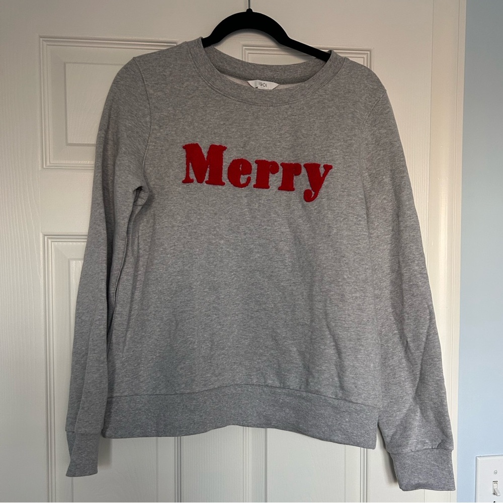1901 Heather Gray Christmas Crewneck Sweatshirt